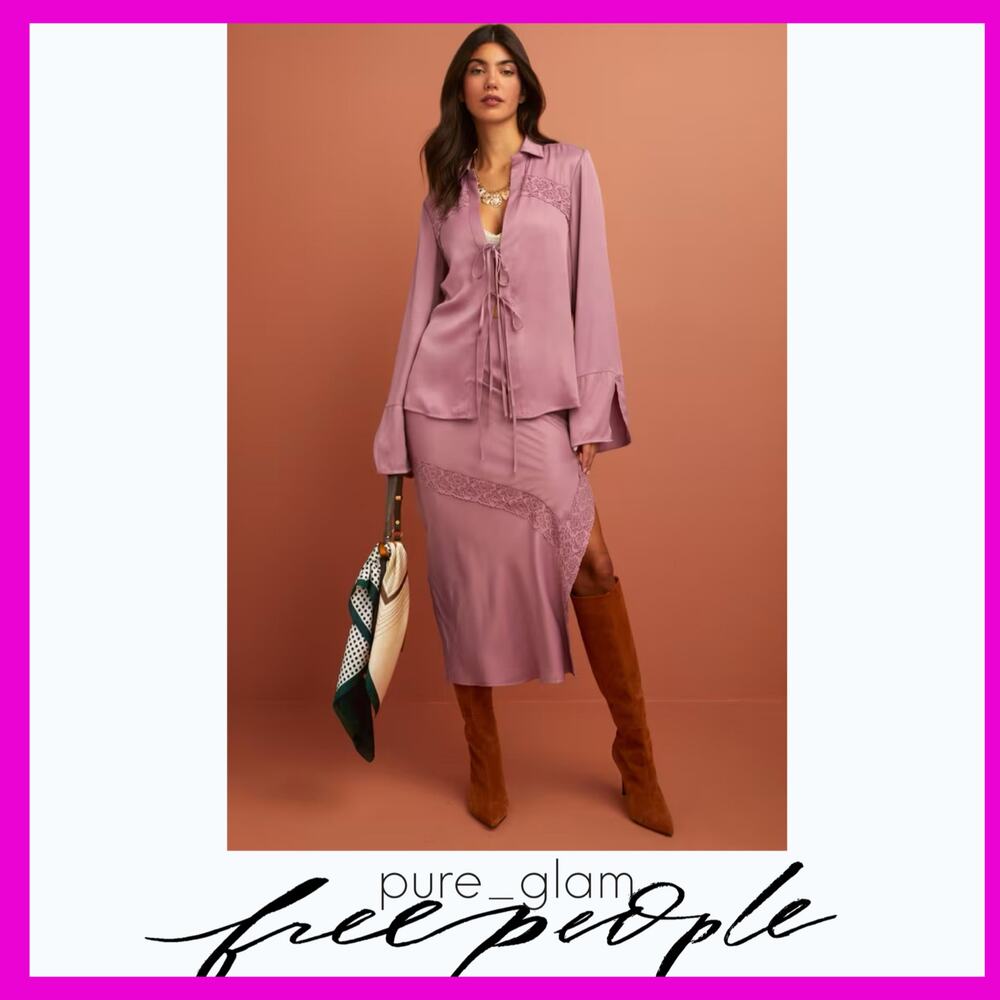 Free People romantic skirt set
